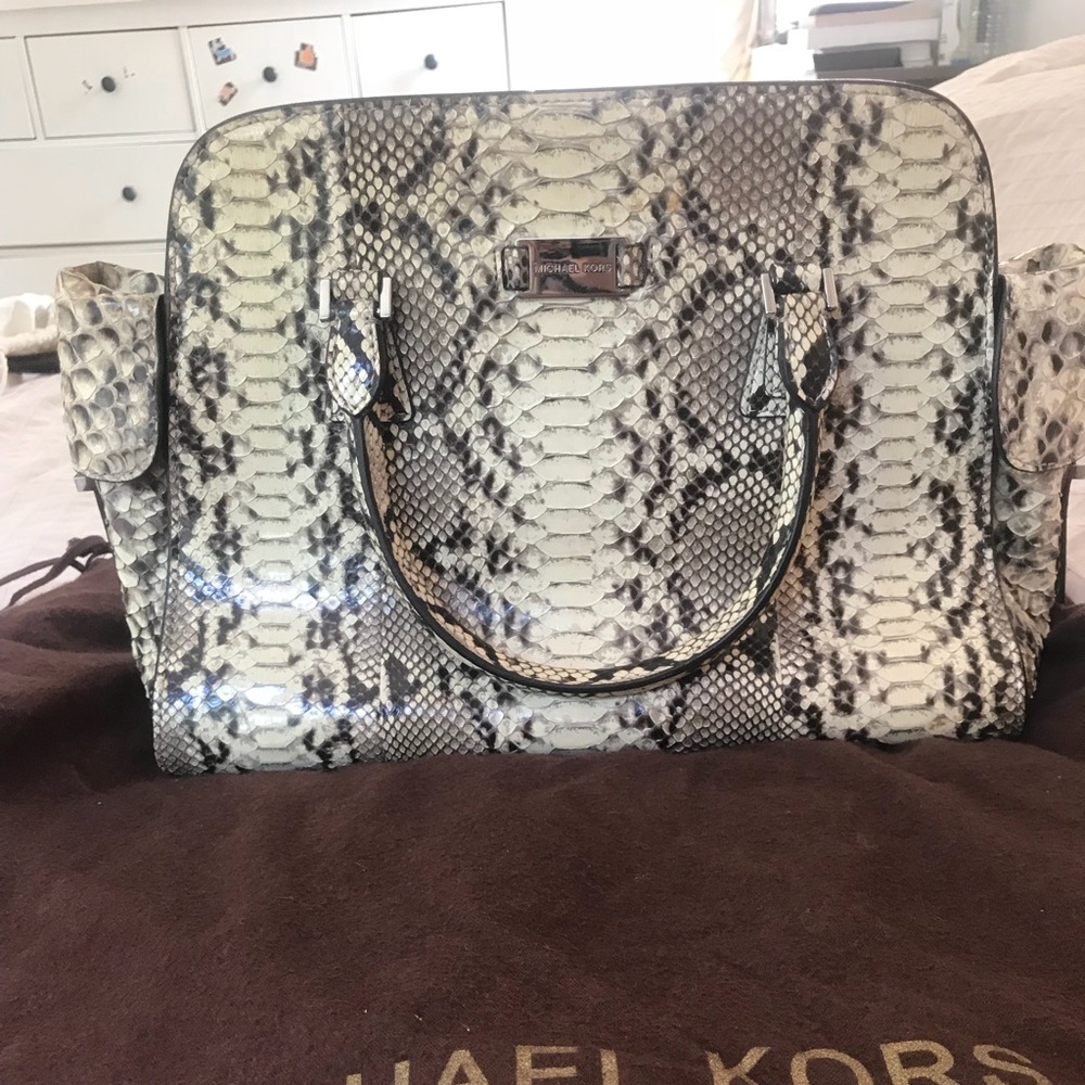 Authentic Michael Kors snakeskin handbag.